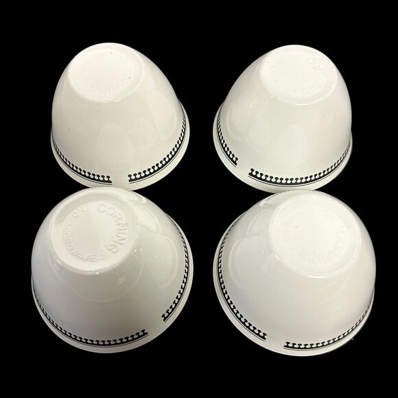 Set Of 4 Vintage Corning Pyroceram Tableware Seville 8oz Bouillon Cups - Picture 7 of 16